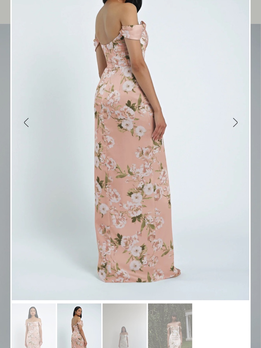Jenny Yoo Sawyer Gown Verona floral chai print - Picture 2 of 4